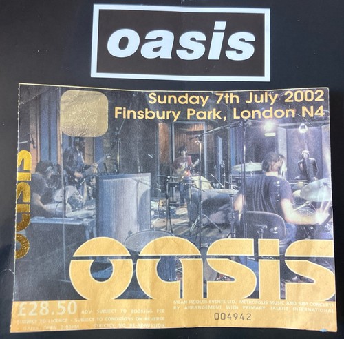 Oasis ticket stub - ticket, 7th