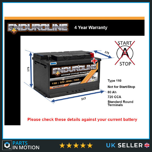 Car battery 110 enduroline - car,