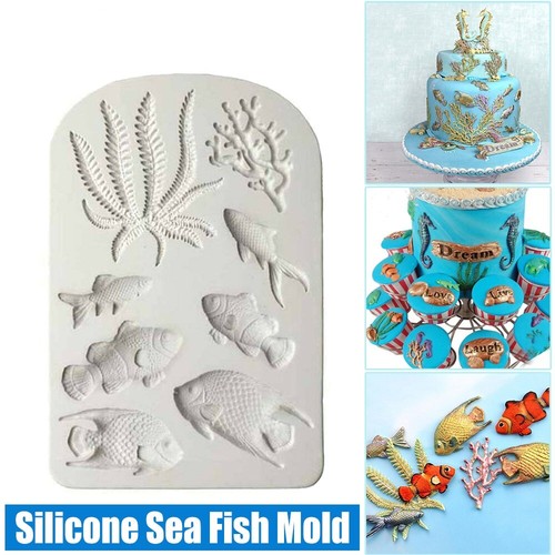 Fish coral silicone fondant - coral,