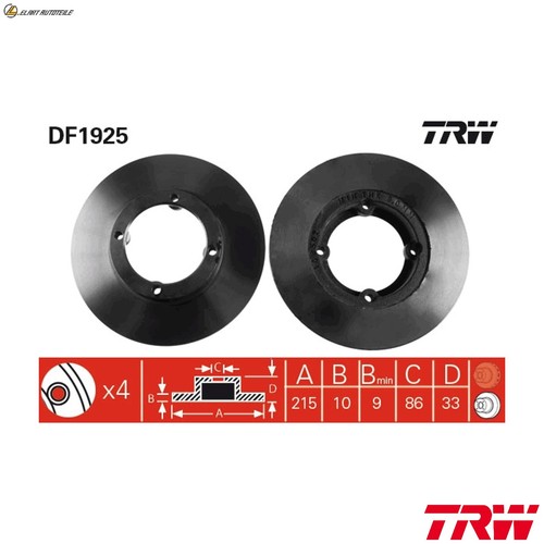 Brake discs df1925 for - discs,