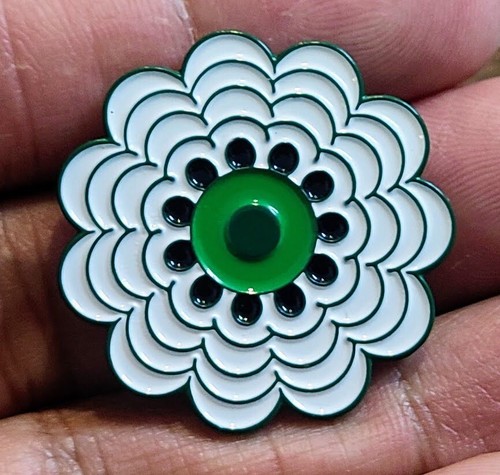 Srebrenica flower 3cm metal - flower,,