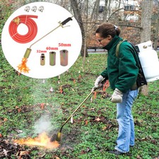 Long Arm Propane Butane Gas Torch Weed Burner Blow Roofers Roofing Brazing +Hose