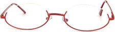 KoKoBin  Reading Glasses Unisex Half Moon Half Frame Metal Spring Hinge