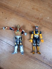 2x Saban Masked Rider Figures - Super Gold and Count Dregon Bandai