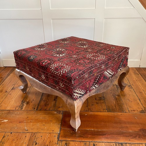 Kilim footstool large ottoman - footstool,