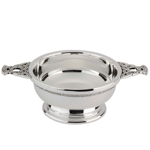 Chrome plated quaich bowl - plated, 4.25