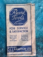 Record Tools Catalog 1960 70s.