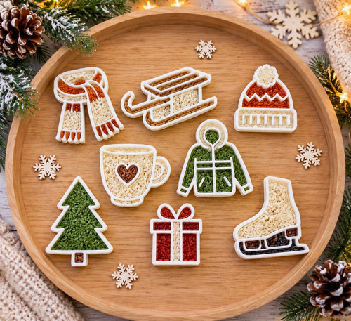 8pc christmas winter sensory - christmas,