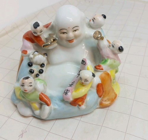 Porcelain hotei buddha - 4", with