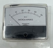 Micronta Precision Panel Meter 0 To 50 Microamps DC CAT No. 270-1751 NOS
