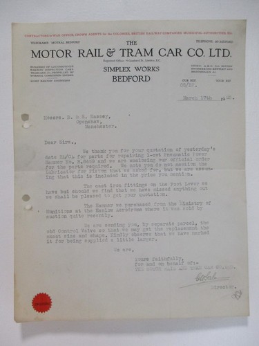 1923 vintage motor rail - 17/03/1923,