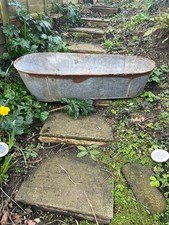 Large Vintage Metal Galvanised