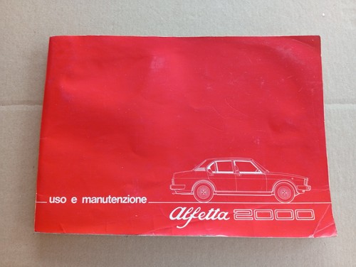 Alfa romeo alfetta 2000 - alfa, manual