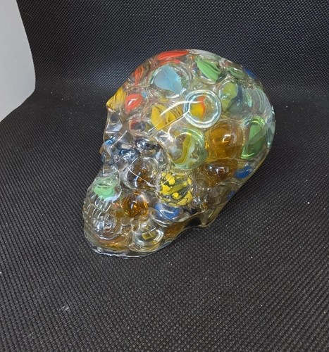 Handmade resin skull encased - handmade,
