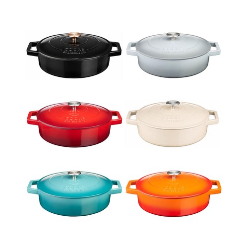 Cast iron shallow casserole - cast,