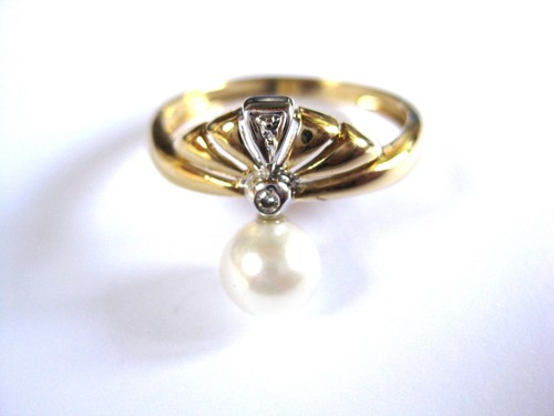 Ring gold 585 with - 585,