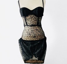 Black Lace Corset Dress