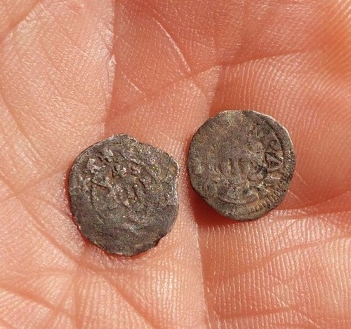 Silver hammered coins metal - silver,