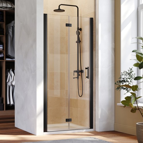 Frameless fold shower door - shower,