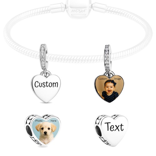 Custom heart photo pendant - custom,