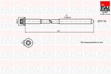 FAI B292 Cylinder Head Bolt