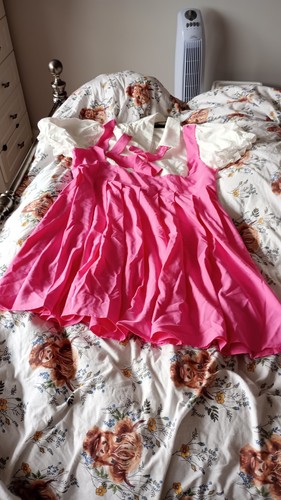 Pink and white - dress, 3xl