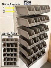 PORTRAIT Tuff Bin Storage Box Wall Panel louvre Rack Garage Wall Mounted Bench