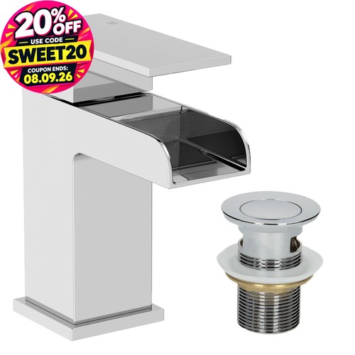 Waterfall basin mixer - tap, sink
