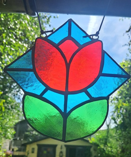 Stained glass tulip - stained,