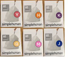 Simplehuman H K J V M Q Bin Liners Code Q M V J K H  30L 35L 40 45L bin bag Pack