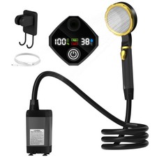 Portable Camping Shower 6000mAh Rechargeable Outdoor Camp Pump for Hiking Travel