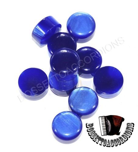 Accordion buttons pearl blue - accordion,