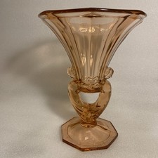 Art Deco Pink Glass 'Lady'