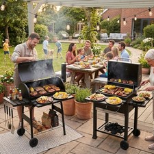 Charcoal BBQ Drum Barrel Grill