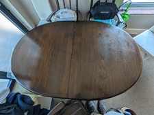 Ercol Extending Dining Table Solid Elm Woburn Golden Dawn with 4 Ercol Chairs