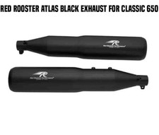 RED ROOSTER PERFORMANCE ATLAS BLACK EXHAUST FIT FOR ROYAL ENFIELD CLASSIC 650