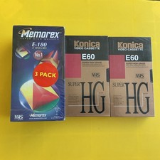 5 BLANK VIDEO TAPES, MEMOREX