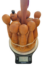 Antique Oak Skittles Handcrafted Complete Game Set & How To Guide