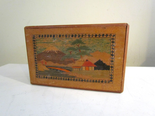 Vintage japanese inlaid wood - japanese,