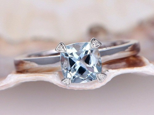 2ct simulated blue aquamarine - blue,