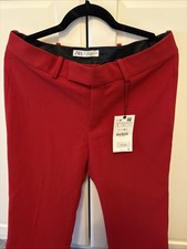 Zara Tailored Trousers Red Size Large BNWT fab For Xmas
