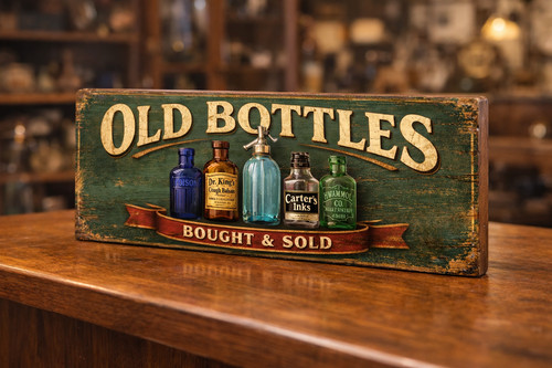 Old bottles sign bottle - bottles,