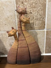 VIntage - Artforum Three Cats Farmyard Ornament Art Decor Cat Figurines Retro