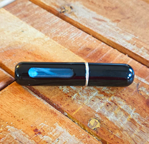 Black 5ml refillable reusable - black,