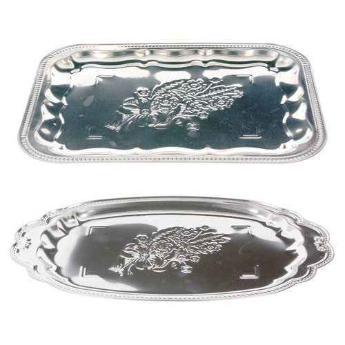 Metal platter trays serving - metal,