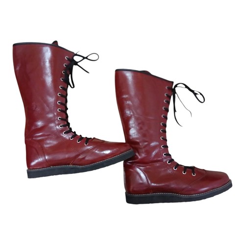 Pro wrestling boots burgundy - wrestling,