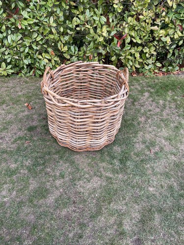 Large vintage wicker log - vintage,
