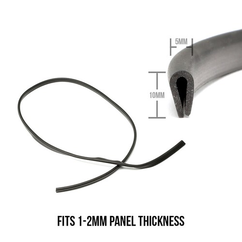 Universal black rubber edge - universal,
