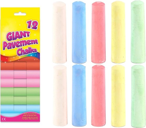 12pc chunky jumbo chalk - chunky,