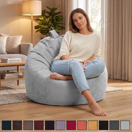 Faux suede bean bags - bean,